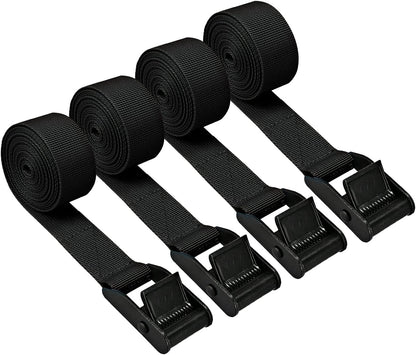 Premium Tie down Straps Short, 4 Pack Adjustable Lashing Straps Ratchet Straps Heavy Duty Ratchet Tie down Straps Cargo Straps with Cam Buckle Suitable for Carrying Various Cargo or Luggage