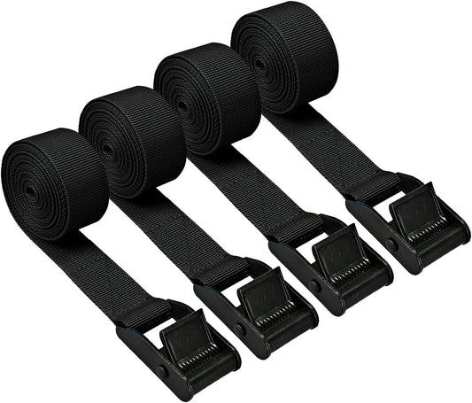 Premium Tie down Straps Short, 4 Pack Adjustable Lashing Straps Ratchet Straps Heavy Duty Ratchet Tie down Straps Cargo Straps with Cam Buckle Suitable for Carrying Various Cargo or Luggage