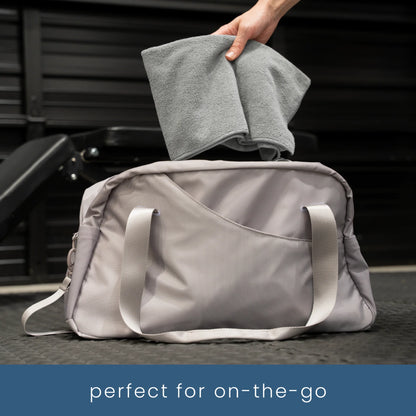 Microfiber Gym Towels, Yoga Towel for Home and Gym Bag, 16 Inch X 27 Inch, 6 Pack, Dark Grey