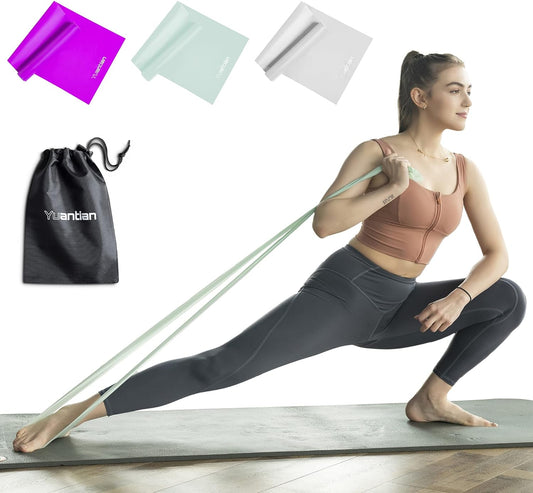 Resistance Bands Set, Exercise Bands for Physical Therapy, Strength Training, Yoga, Pilates, Stretching, Non-Latex Elastic Band with Different Strengths,Workout Bands for Home