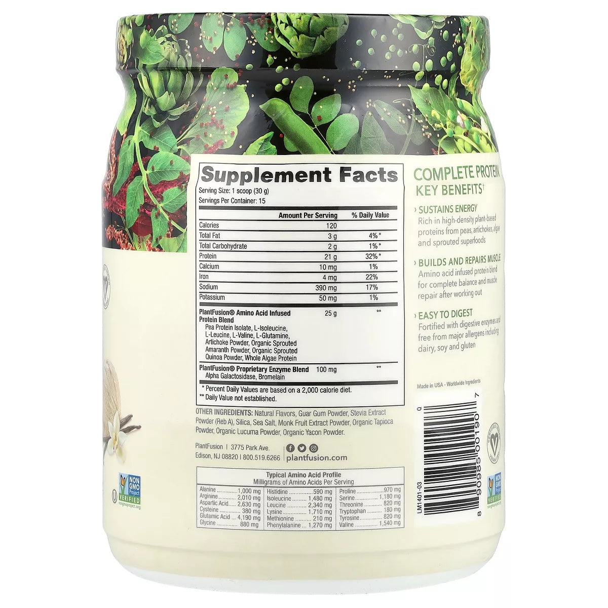 Plantfusion Complete Protein, Protein Powders