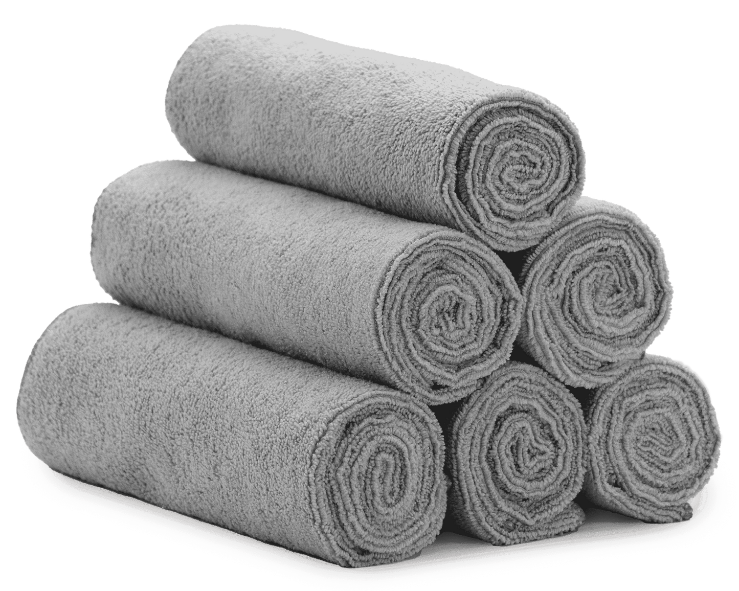 Microfiber Gym Towels, Yoga Towel for Home and Gym Bag, 16 Inch X 27 Inch, 6 Pack, Dark Grey