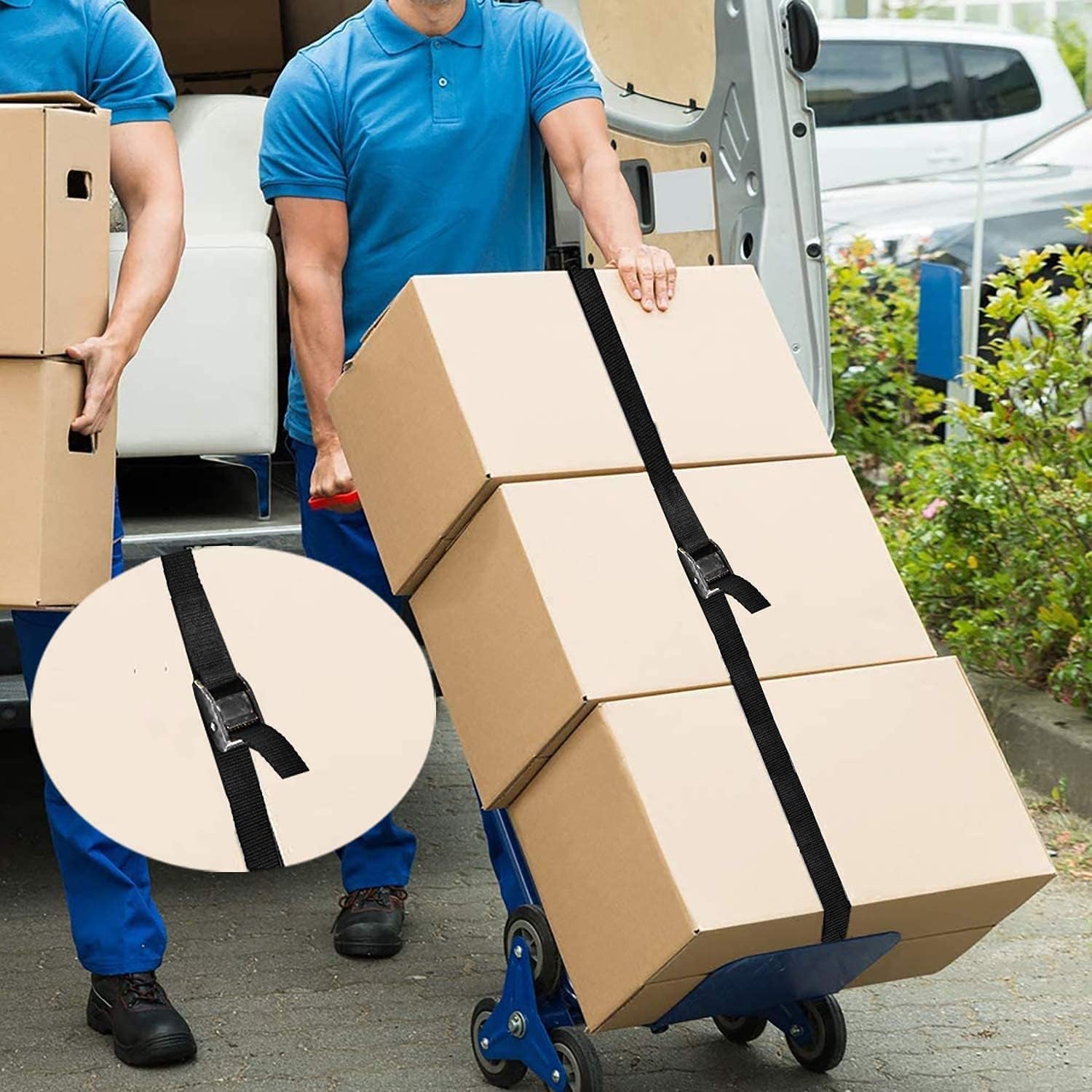 Premium Tie down Straps Short, 4 Pack Adjustable Lashing Straps Ratchet Straps Heavy Duty Ratchet Tie down Straps Cargo Straps with Cam Buckle Suitable for Carrying Various Cargo or Luggage