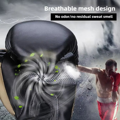 6Oz,8Oz,10Oz,12Oz,14Oz,16Oz Boxing Gloves, PU Leather Breathable Professional Boxing Gloves Taekwondo, Muay Thai